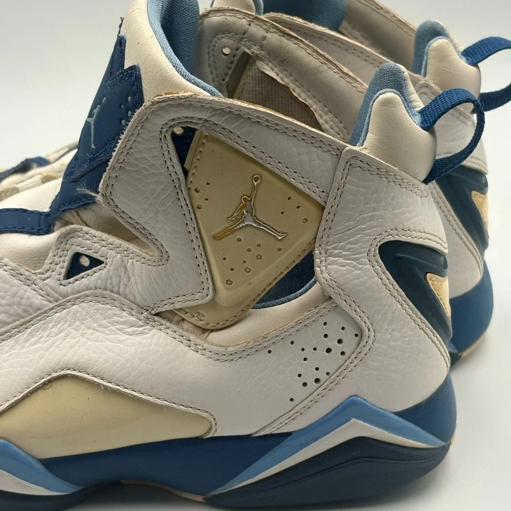 Nike Air Jordan True Flight White Court Blue Mens Size 8 Vintage